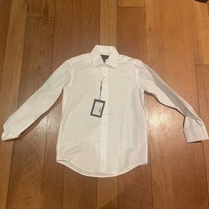 Kids Saks Fifth Avenue White Classic Button Down Short Size 6 NWT